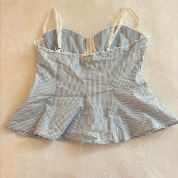Zara Striped Blue Corset Top - Picture 2 of 2